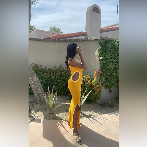 Solid & Striped The Lola Maxi Dress in Butterscotch - Yellow - Picture 1 of 13